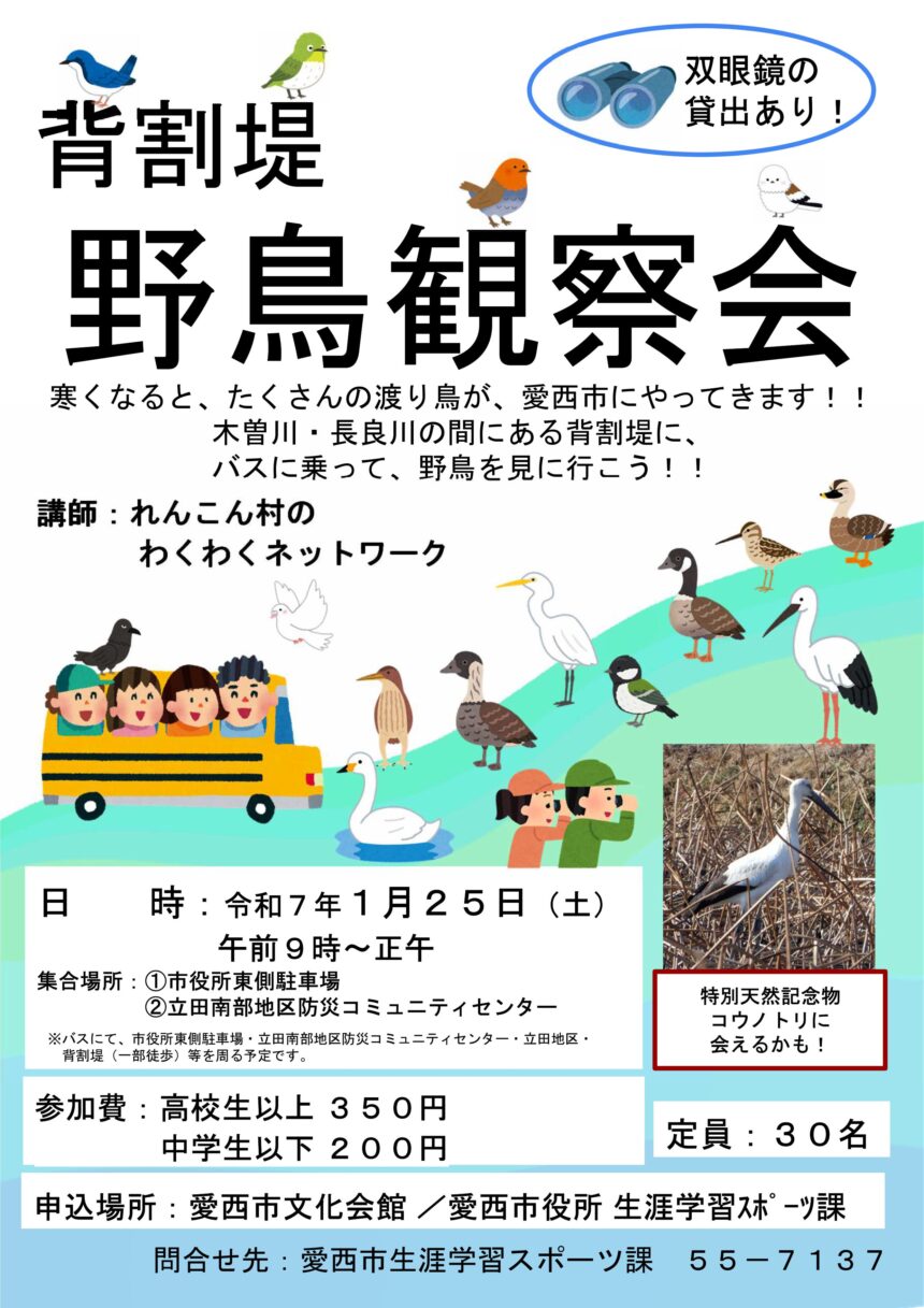 背割堤野鳥観察会