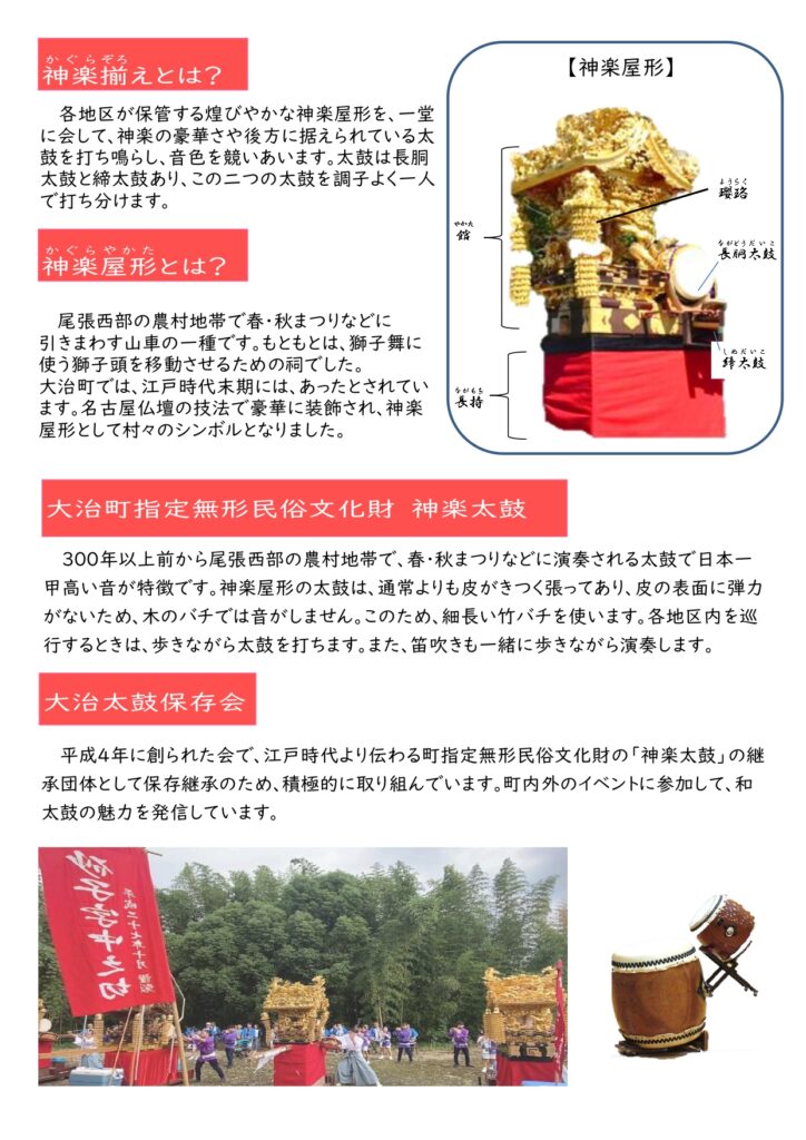 町制施行50周年記念事業「神楽揃え」チラシ