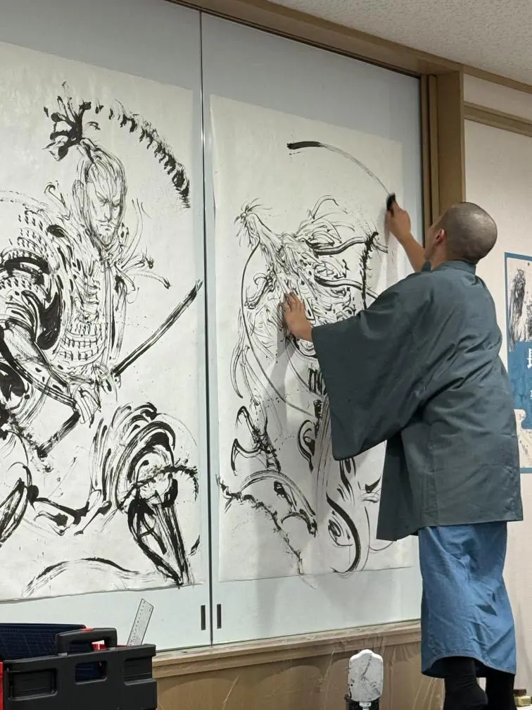 墨絵ライブペイント　写真