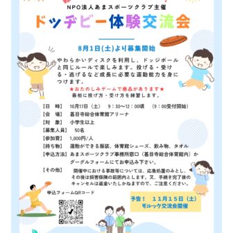 【R8.10/17(土)】ドッチビー体験交流会 チラシ